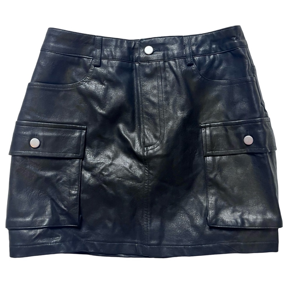 NWT Wild Honey Pleather Cargo Mini Skirt